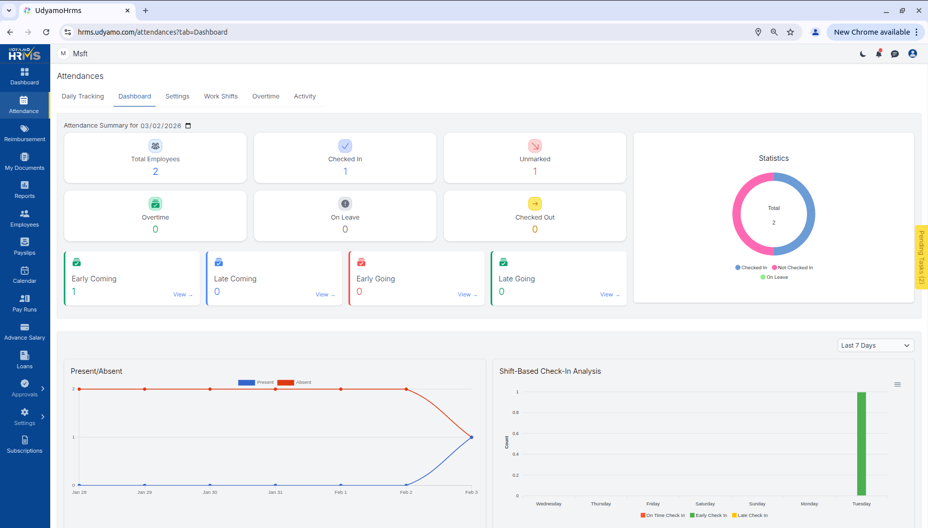 Attendance Dashboard
